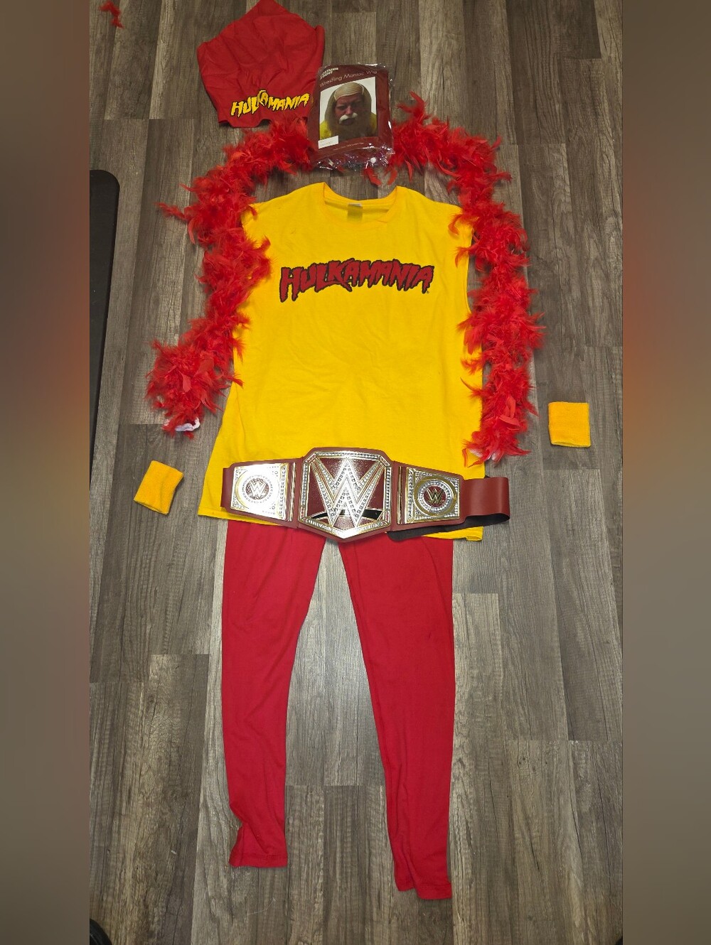 Hulk Hogan costume set size large Adult #wrestling #hulkmania #costume